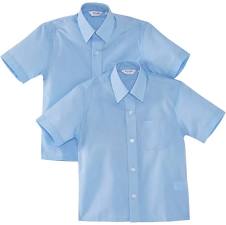 Trutex blue short sleeve shirts (Twin pack)