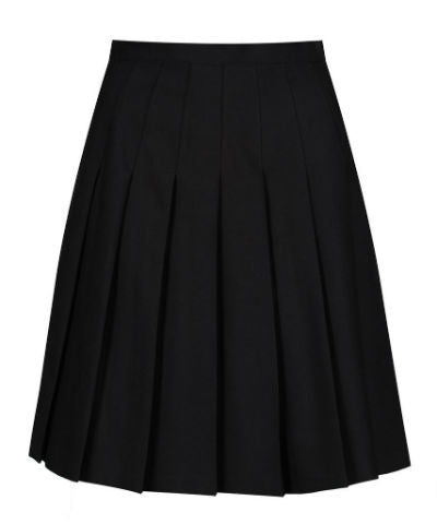 Black Stitch down Pleated Skirt