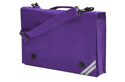 STM purple Bookbag with logo