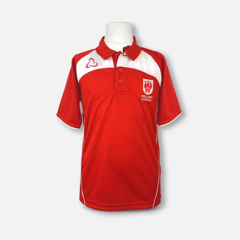 RED AND WHITE PE POLOSHIRT