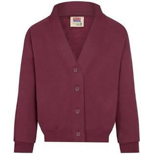 Maroon Cardigan with logo
