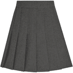 Grey stitch down pleated skirt